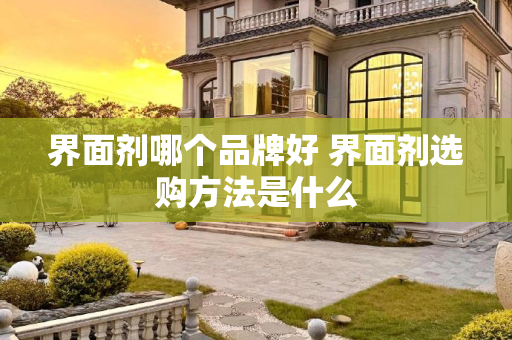 界面剂哪个品牌好 界面剂选购方法是什么